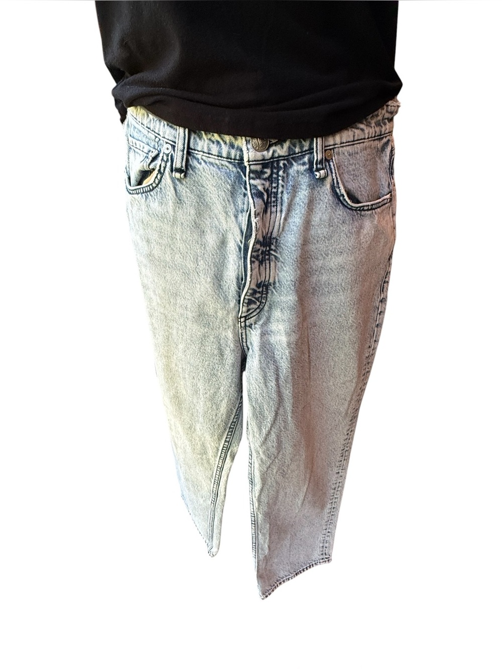rag & bone Light Blue Straight Leg Jeans Size 32 Made in Japan- Vintg Light Wash